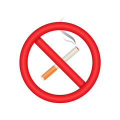 No Smoking Sign Vector Illustration
