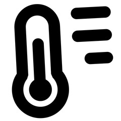 Dazzle line icon thermometer 