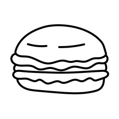 An Amazing and Delicious Hamburger Illustration Perfect for Various Food Design Projects