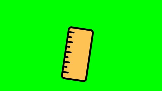 Flat design measuring ruler graphic icon for precision drawing DIY projects and classroom learning tools