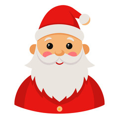 santa claus vector on white background