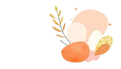 Minimalist Abstract Art with Organic Shapes and Colors