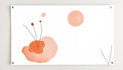 Minimalist Abstract Art with Organic Shapes and Lines