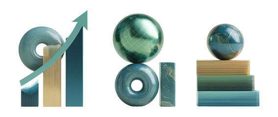 Modern Abstract Shapes and Graphs for Business Growth Concepts