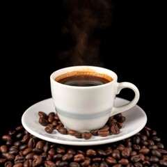 Fototapeta premium cup of coffee beans