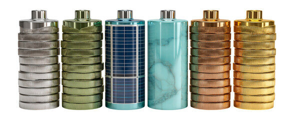 Colorful Battery Collection Featuring Various Designs and Textures