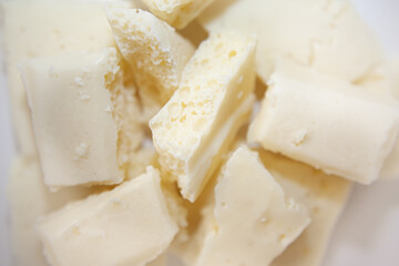White chocolate chunks, porous white chocolate. Callebaut White Chocolate