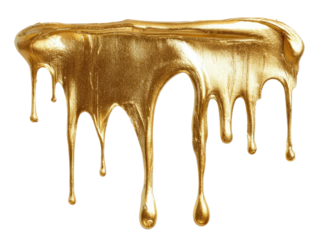 Gold liquid dripping,  flowing,  drizzled effect