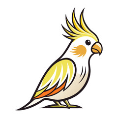 yellow bird on a white background