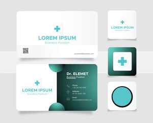 Medical or pharmacy business card template
