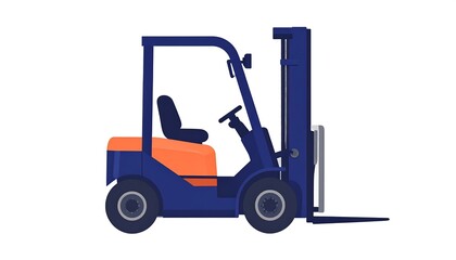 Side view of a forklift