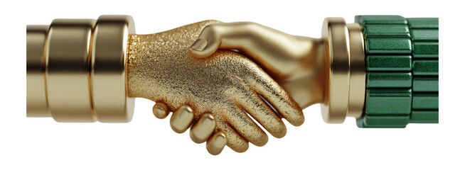 Hands Shaking Symbolizing Cooperation and Partnership in Business