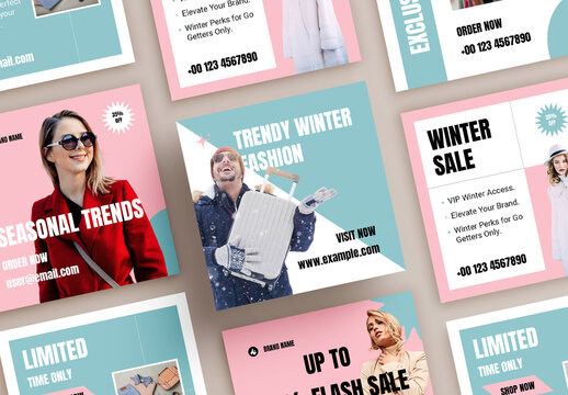 Trendy Fashion Social Media Post Template