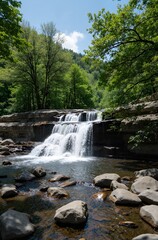 Fototapeta premium waterfall in the mountains