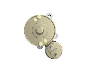 Isolated Car Starter Motor PNG - Crucial Engine Electrical Part for Auto Ignition Systems and Vehicle Maintenance. Professional Studio Shot of a Heavy-Duty Replacement Component for Reliable Starting.