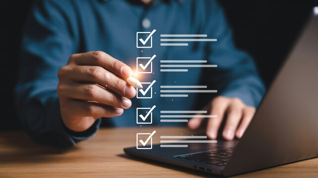 Online checklist task management digital to do list software app for productivity and efficiency at work