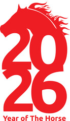 year of the horse, Chinese new year 2026 design template
