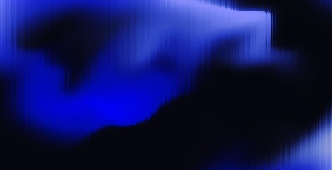 Abstract dark blue glossy background with striped effect. Refraction of wavy striped glass.