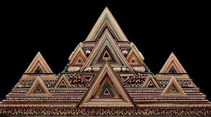 Geometric, layered structure of triangles and panels