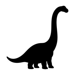 Silhouette of a Brachiosaurus Dinosaur
