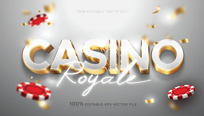 casino poker chip text effect	
