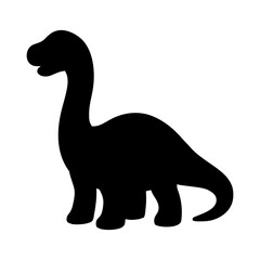 Silhouette of a Brachiosaurus Dinosaur
