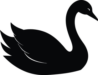 Obraz premium Swan Vector on transparent background