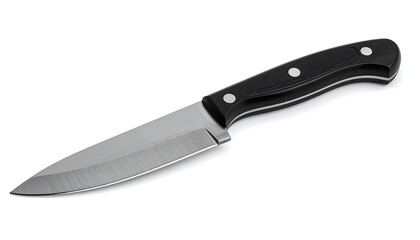 Kitchen knife on white background