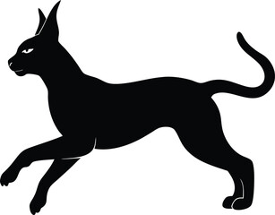 WebJumping Panther on transparent background