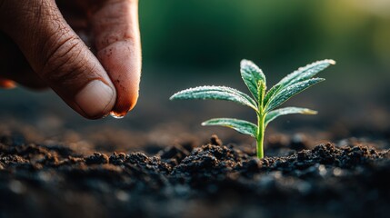 Fototapeta premium Life development with environmental responsibility emphasizes adopting habits and advocacy that create harmony between human growth and nature. 
