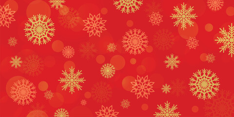 Christmas snowflake decoration with red background