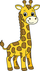 Naklejka premium Cute and Friendly Cartoon Giraffe.cdr