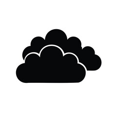 Abstract cloud icon represents cloud storage data and digital information services