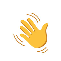 Waving hand vector flat icon. Isolated hello, hi, bye hand gesture emoji illustration .
