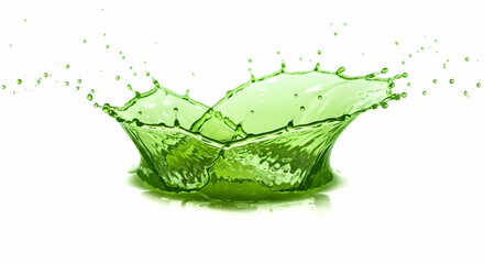Vibrant Green Liquid Splash Perfect for Branding  Design Projects