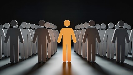 group of people in a row