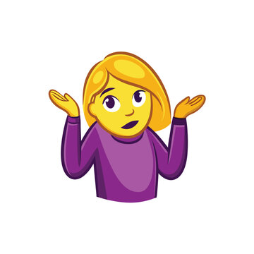 woman shrugging emoji I don't know, 