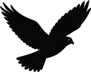 Bird fiying vector on transparent background