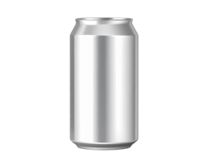 Blank Metallic Can for Customized Beverage Designs