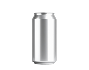 Silver Metallic Beer Can With Smooth Finish