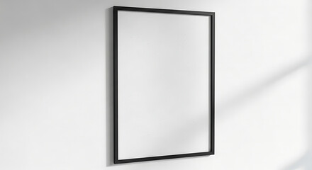 Minimalist Blank Poster Mockup On White Wall With Frame