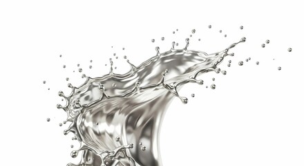 Stunning Liquid Metal Splash Abstract Background Texture