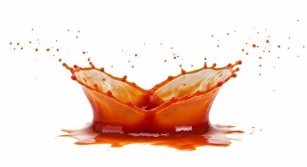 Vibrant Red Liquid Splash Dynamic Culinary Photography