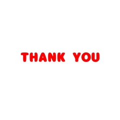 Gratitude THANK YOU in Bold Red Typography