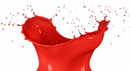 Vibrant Red Paint Splash Dynamic Texture for Design Projects