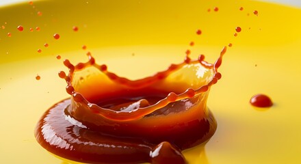 Delicious BBQ Sauce Splash Vibrant Food Photography for Restaurant Menus  Culinary Websites