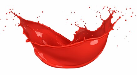Vibrant Red Paint Splash Dynamic Abstract Background