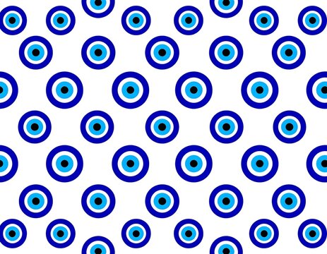 Repeating evil eye pattern