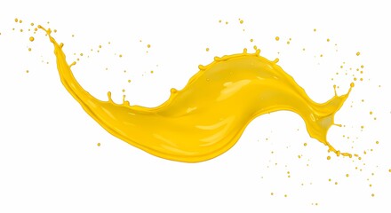 Vibrant Yellow Liquid Splash Dynamic Motion Graphic