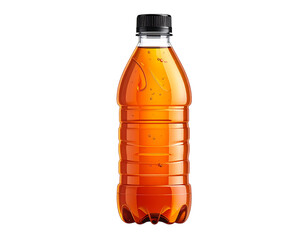 Iced Tea in Plastic Bottle on White Background